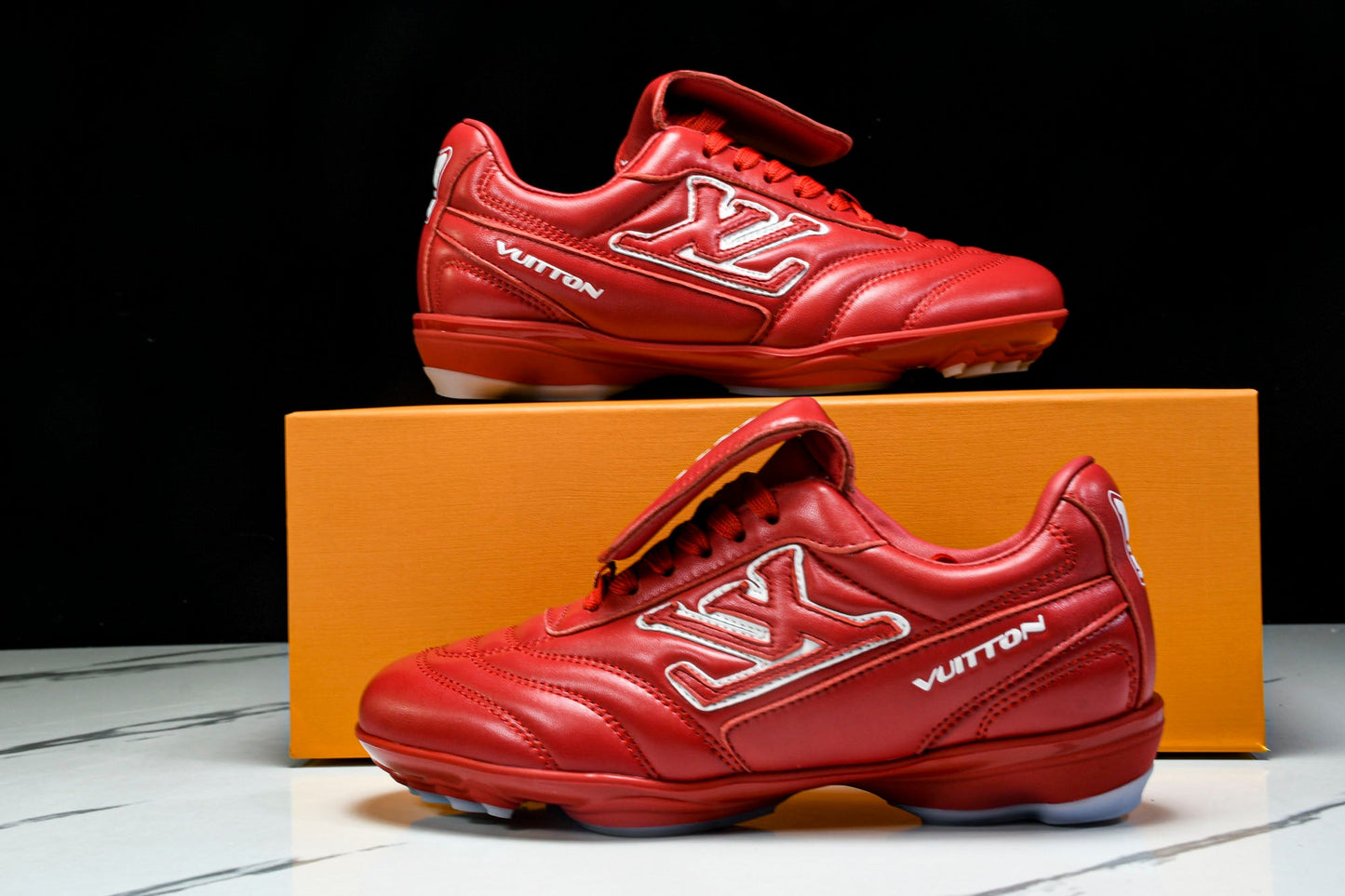 Louis Vuittоп Footprint Football Sneaker 'Red'