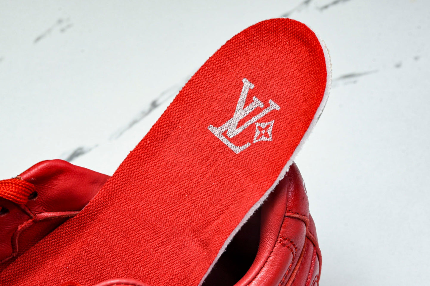 Louis Vuittоп Footprint Football Sneaker 'Red'