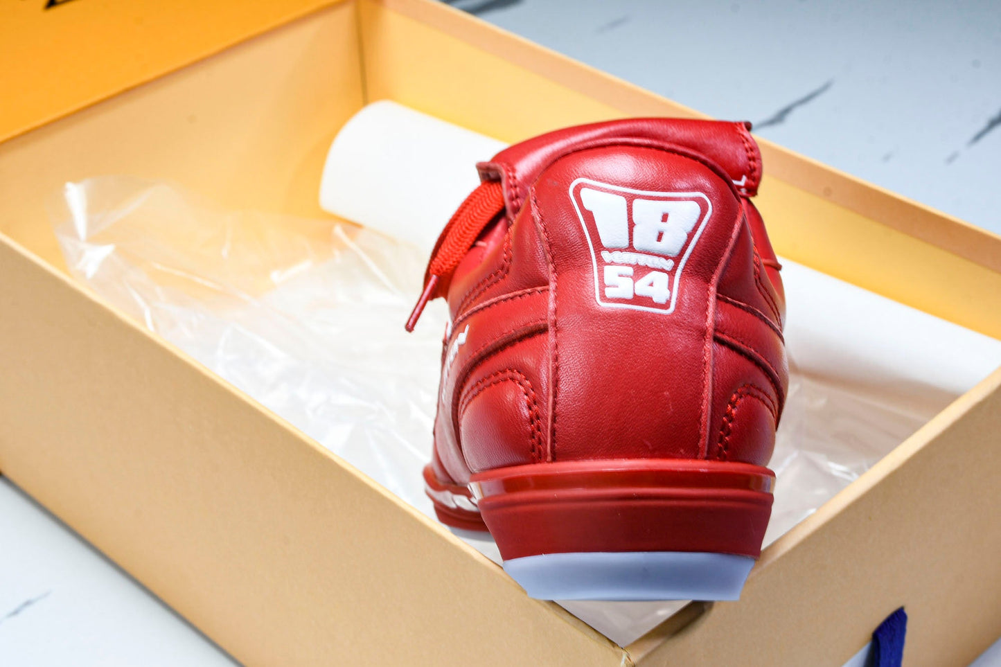 Louis Vuittоп Footprint Football Sneaker 'Red'