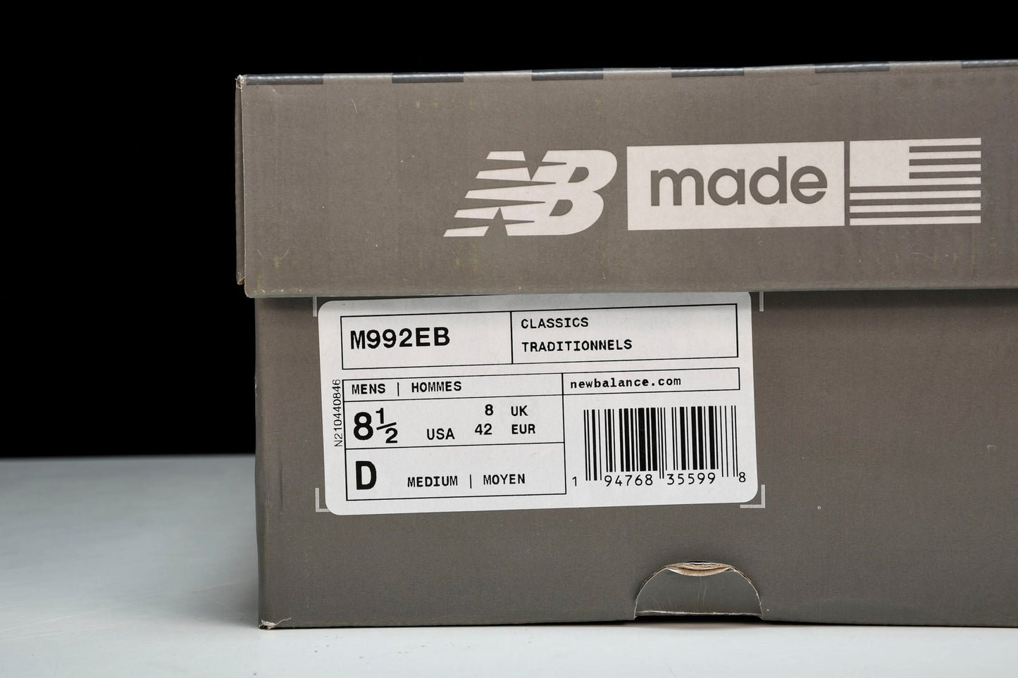 NB 992 'Black Grey Suede'