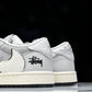 Travis Scott AJ1 Low x Stussy 'Silver Grey' (Custom)