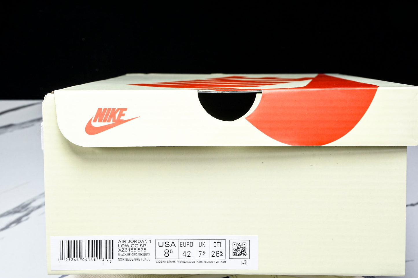 Travis Scott AJ1 Low x Stussy 'White Black Grey Red' (Custom)