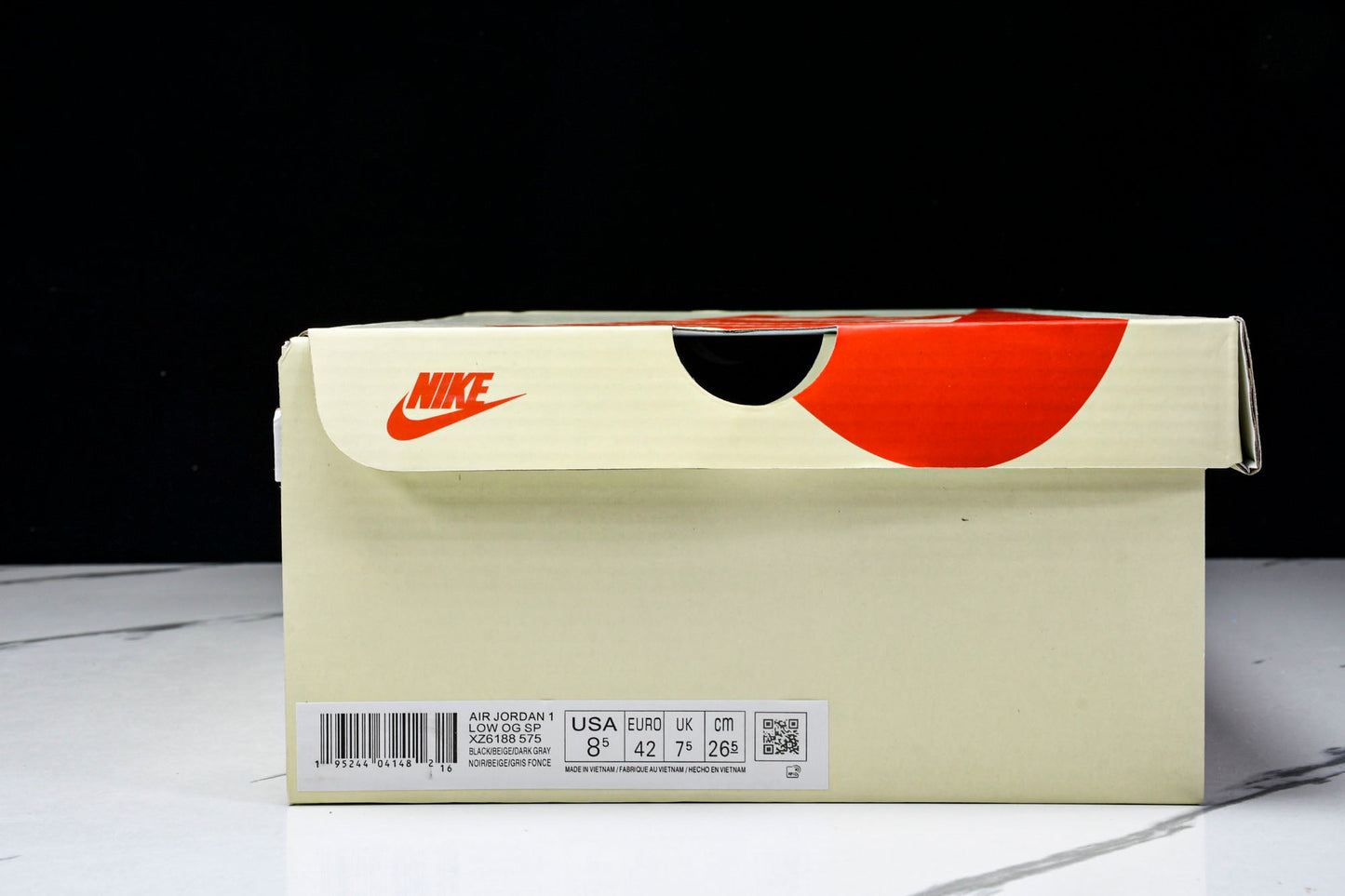 Travis Scott AJ1 Low x Stussy 'White Black Grey Red' (Custom)