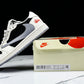 Travis Scott AJ1 Low x Stussy 'White Black Grey Red' (Custom)