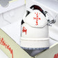 Travis Scott AJ1 Low x Stussy 'White Black Grey Red' (Custom)