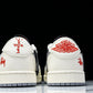 Travis Scott AJ1 Low x Stussy 'White Black Grey Red' (Custom)