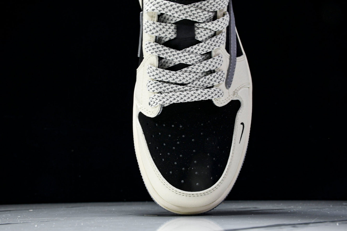 Travis Scott AJ1 Low x Stussy 'White Black Grey Red' (Custom)