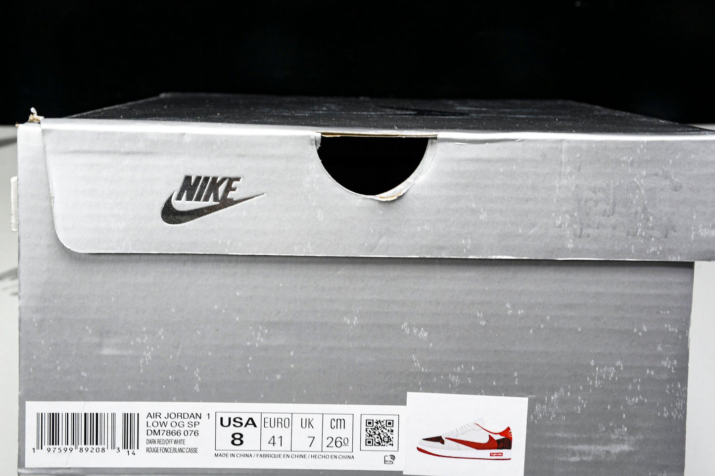 Travis Scott AJ1 Low x Year of The Snake x Supreme 'White Red' (Custom)