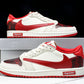 Travis Scott AJ1 Low x Year of The Snake x Supreme 'White Red' (Custom)