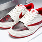 Travis Scott AJ1 Low x Year of The Snake x Supreme 'White Red' (Custom)