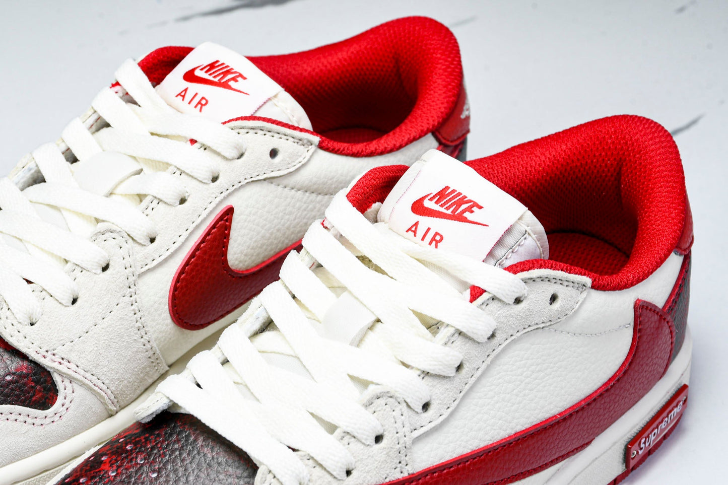 Travis Scott AJ1 Low x Year of The Snake x Supreme 'White Red' (Custom)