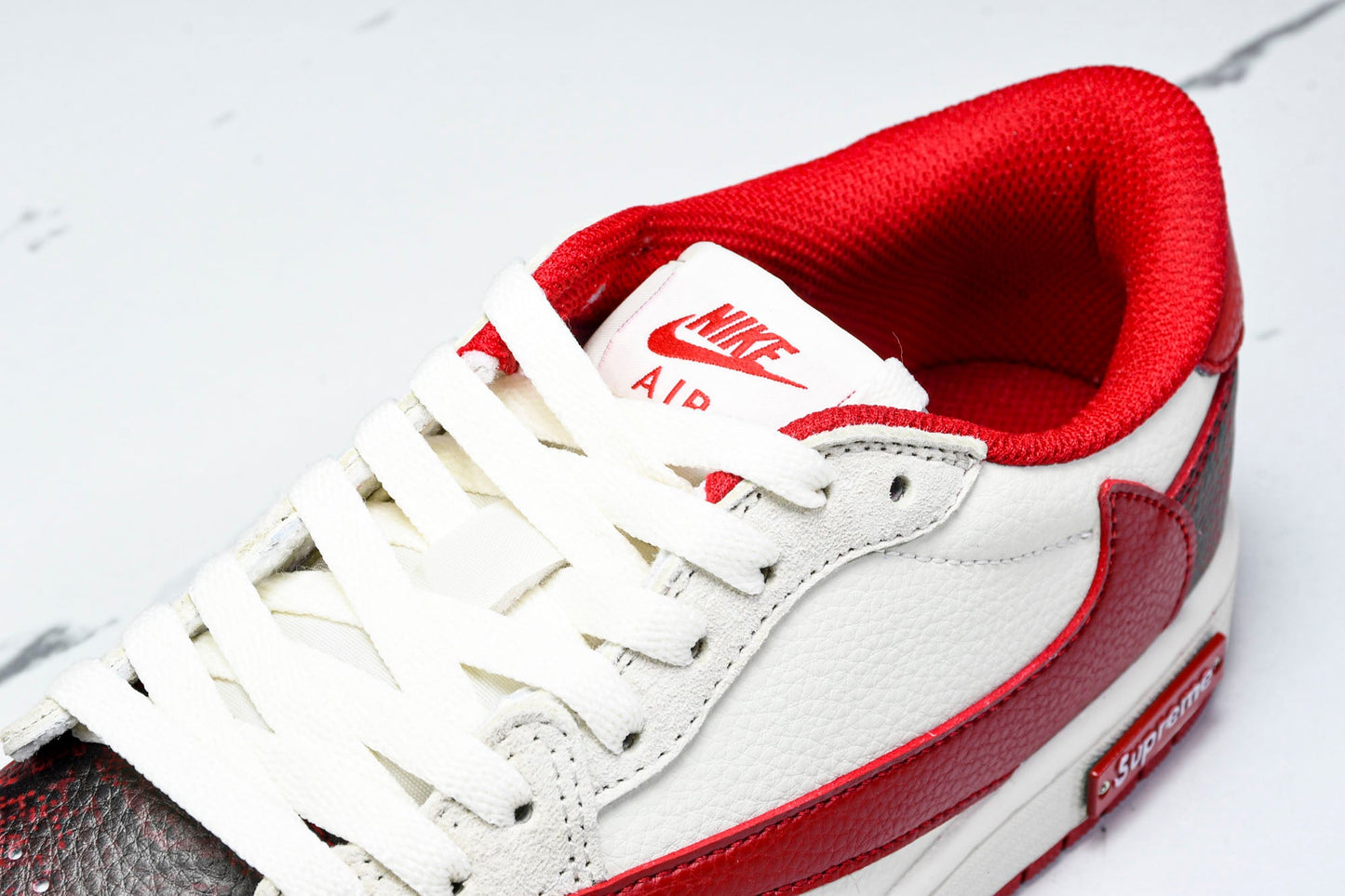 Travis Scott AJ1 Low x Year of The Snake x Supreme 'White Red' (Custom)