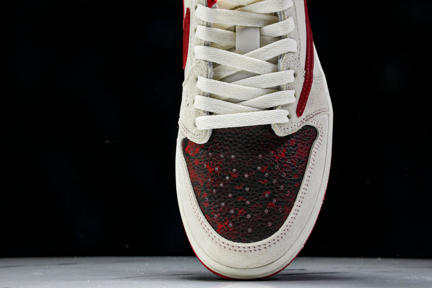 Travis Scott AJ1 Low x Year of The Snake x Supreme 'White Red' (Custom)