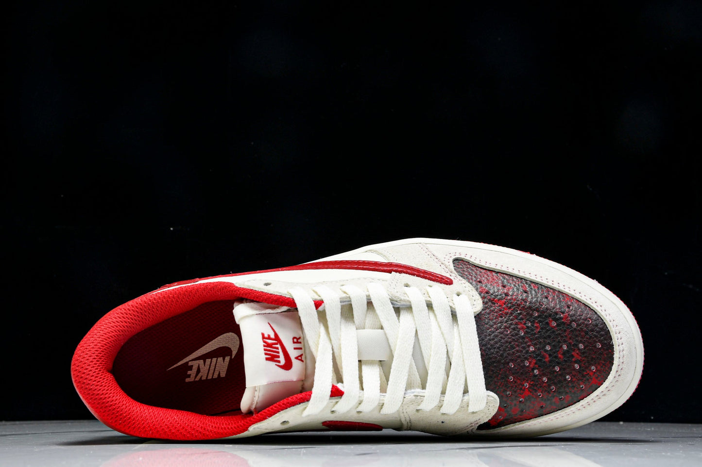 Travis Scott AJ1 Low x Year of The Snake x Supreme 'White Red' (Custom)