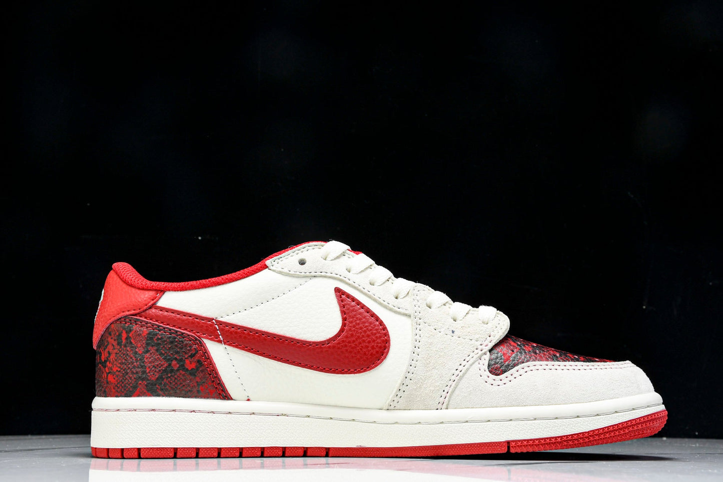 Travis Scott AJ1 Low x Year of The Snake x Supreme 'White Red' (Custom)
