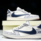 Travis Scott AJ1 Low x Supreme 'Grey Navy' (Custom)