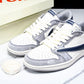 Travis Scott AJ1 Low x Supreme 'Grey Navy' (Custom)