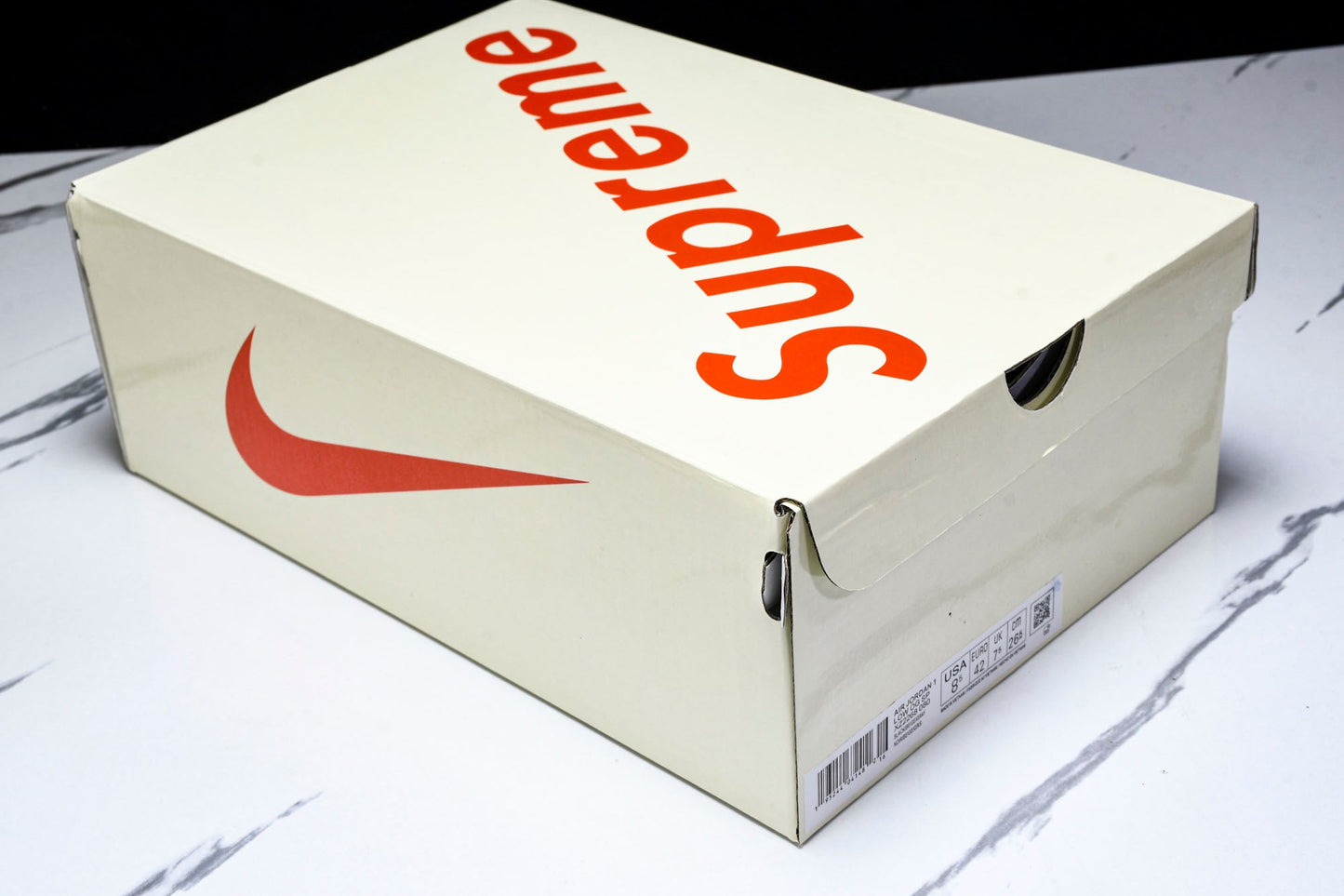 Travis Scott AJ1 Low x Supreme 'White Black' (Custom)