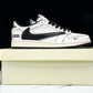 Travis Scott AJ1 Low x Supreme 'White Black' (Custom)