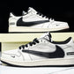 Travis Scott AJ1 Low x Supreme 'White Black' (Custom)