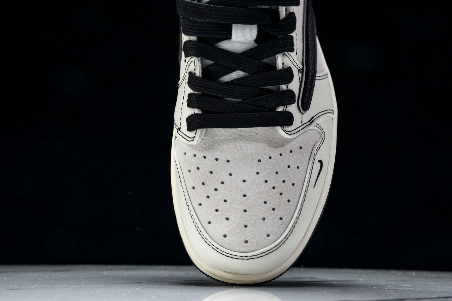 Travis Scott AJ1 Low x Supreme 'White Black' (Custom)
