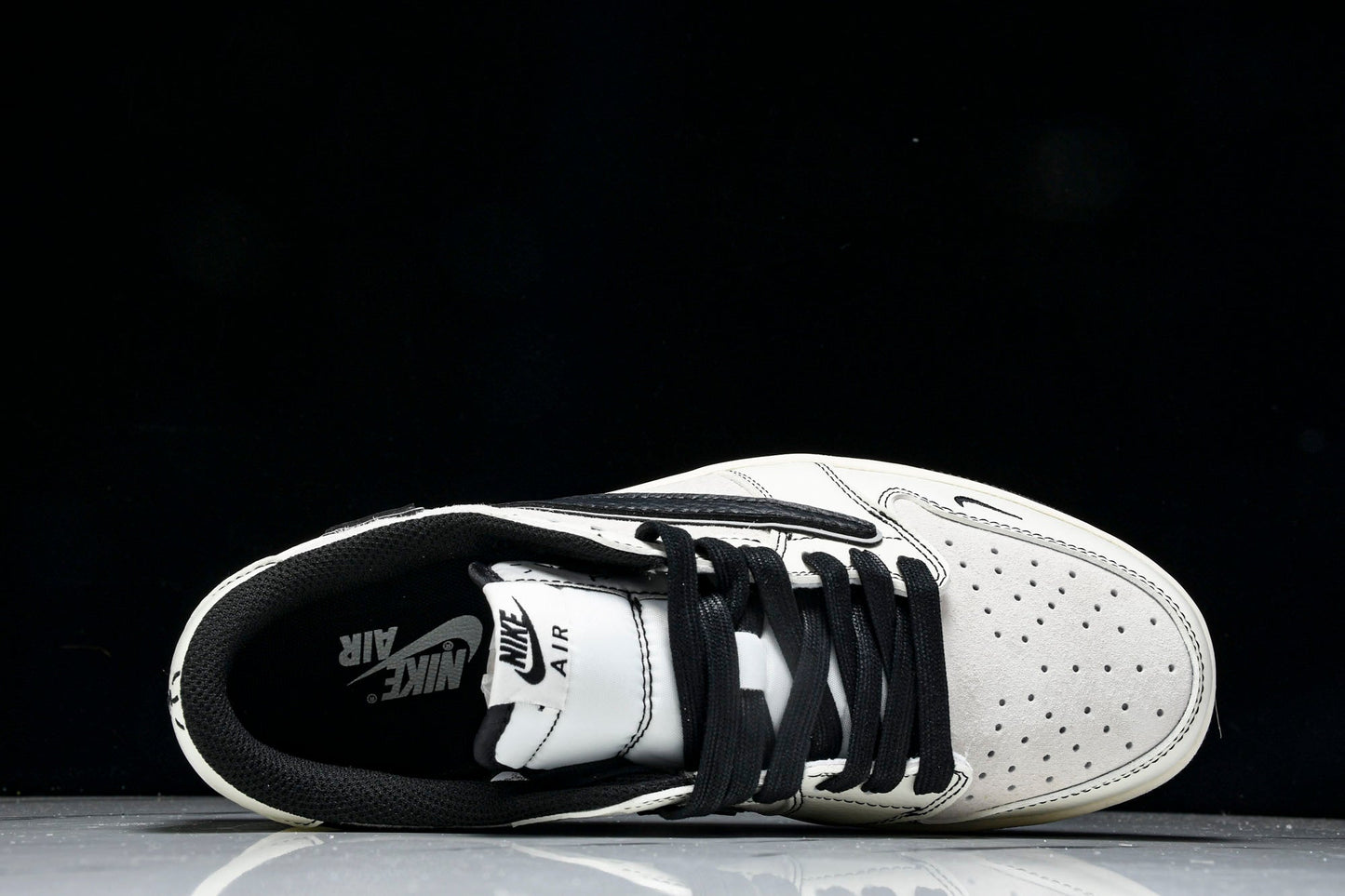 Travis Scott AJ1 Low x Supreme 'White Black' (Custom)