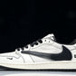 Travis Scott AJ1 Low x Supreme 'White Black' (Custom)