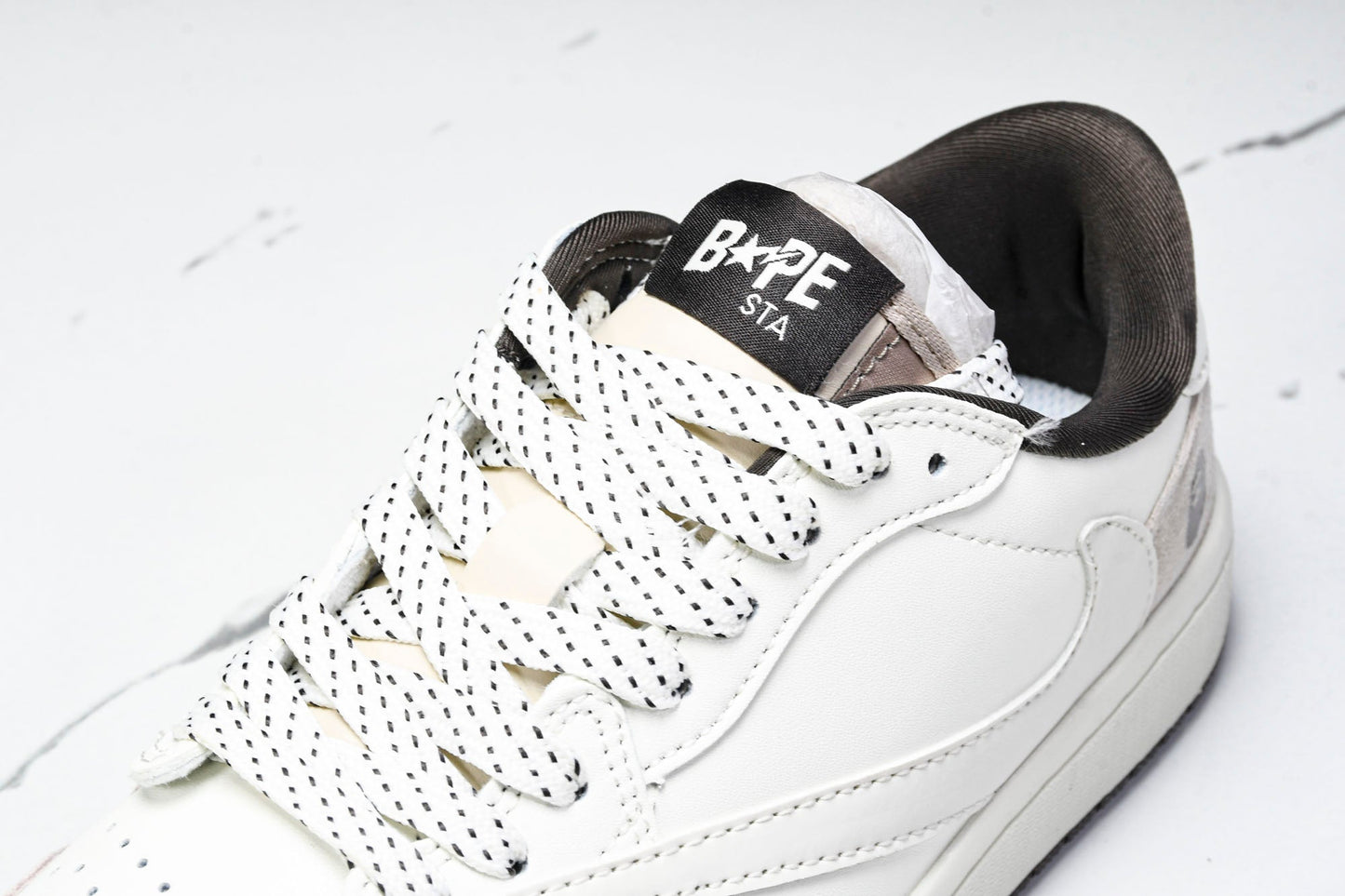 Travis Scott AJ1 Low x BAPE 'White Grey' (Custom)