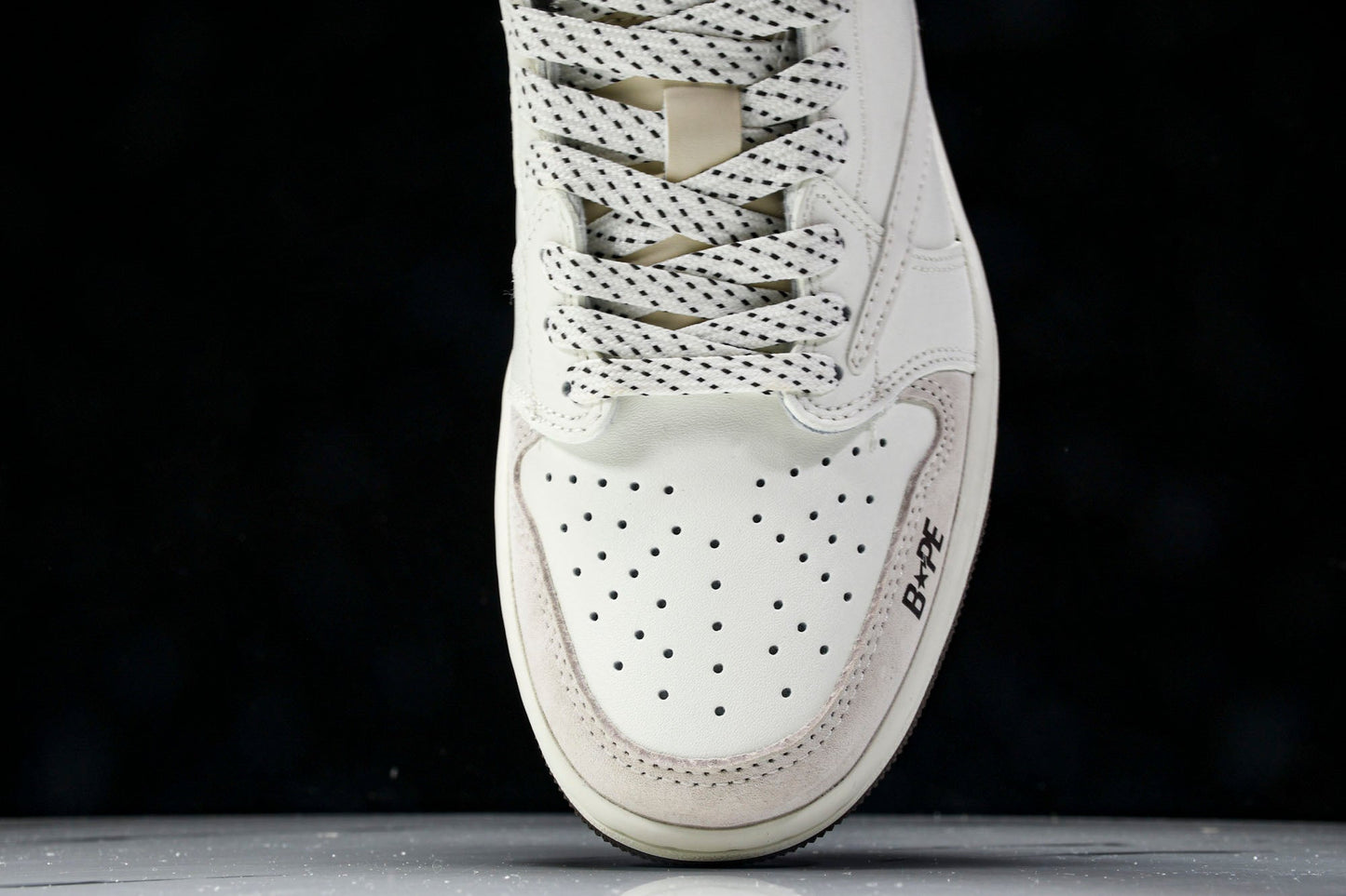 Travis Scott AJ1 Low x BAPE 'White Grey' (Custom)