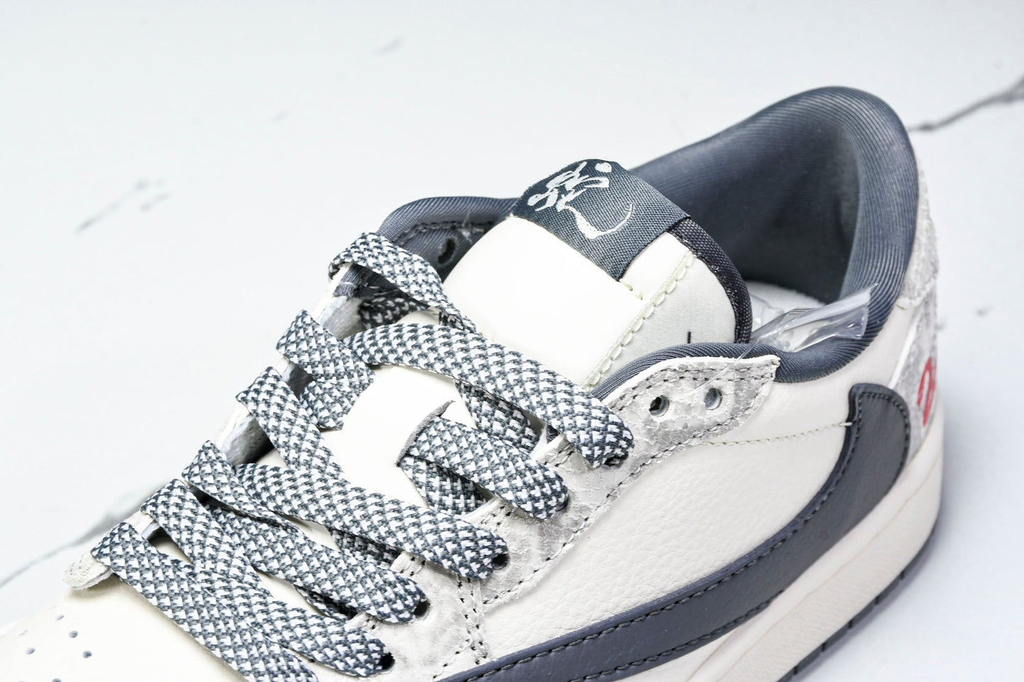 Travis Scott AJ1 Low x Year of The Snake 'White Grey' (Custom)