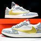 Travis Scott AJ1 Low x Year of The Snake 'Gold Grey' (Custom) - UK 6.5 / US 7.5 / EU 40.5