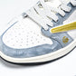 Travis Scott AJ1 Low x Year of The Snake 'Gold Grey' (Custom) - UK 6.5 / US 7.5 / EU 40.5