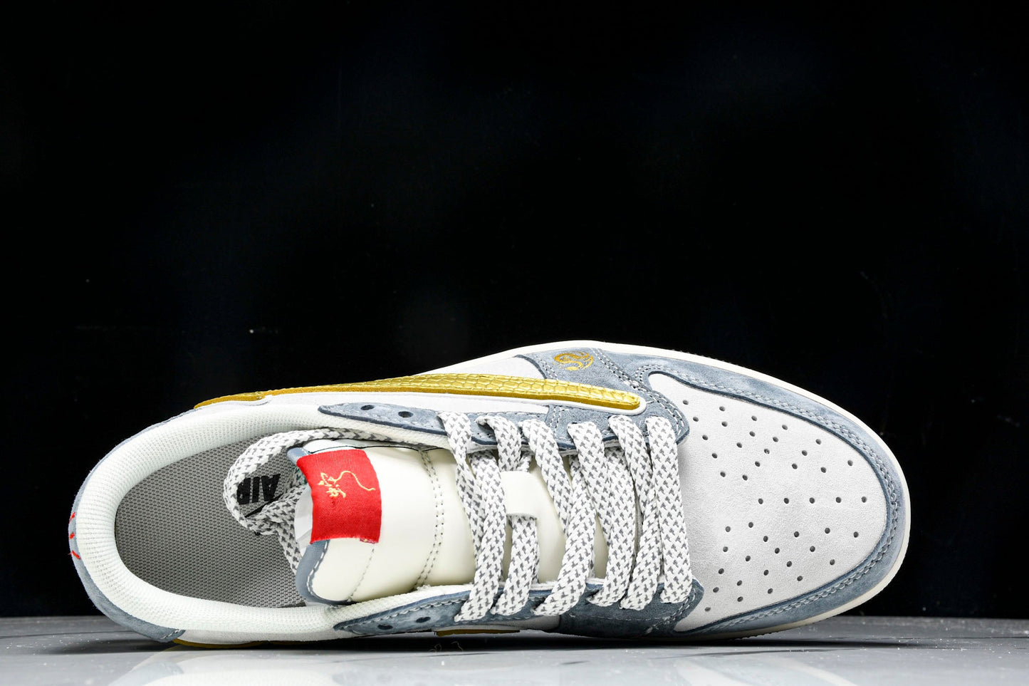 Travis Scott AJ1 Low x Year of The Snake 'Gold Grey' (Custom) - UK 6.5 / US 7.5 / EU 40.5