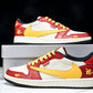 Travis Scott AJ1 Low x Year of The Snake x Supreme 'Red Yellow' (Custom)