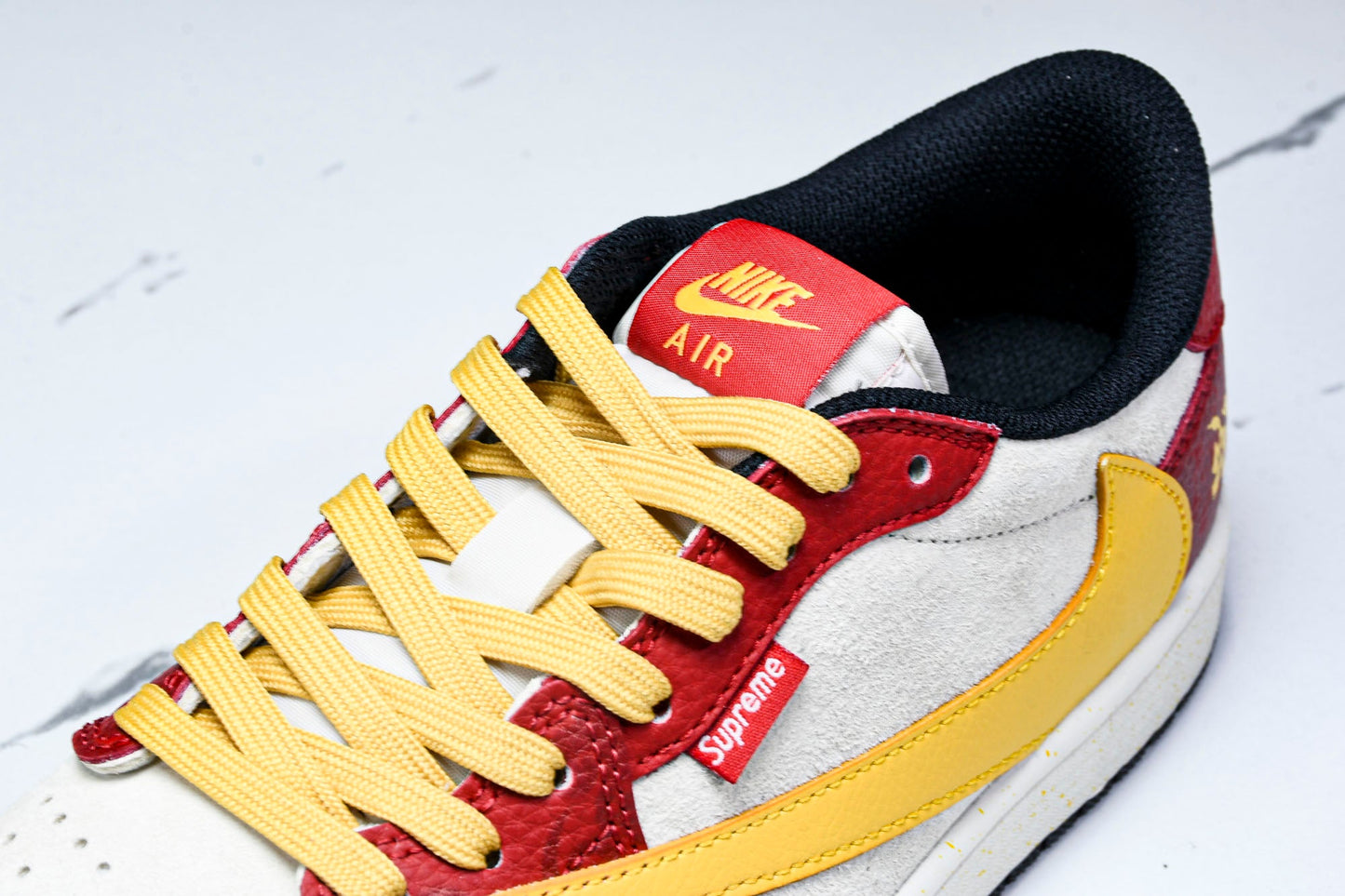 Travis Scott AJ1 Low x Year of The Snake x Supreme 'Red Yellow' (Custom)