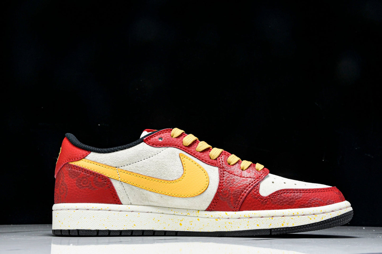 Travis Scott AJ1 Low x Year of The Snake x Supreme 'Red Yellow' (Custom)