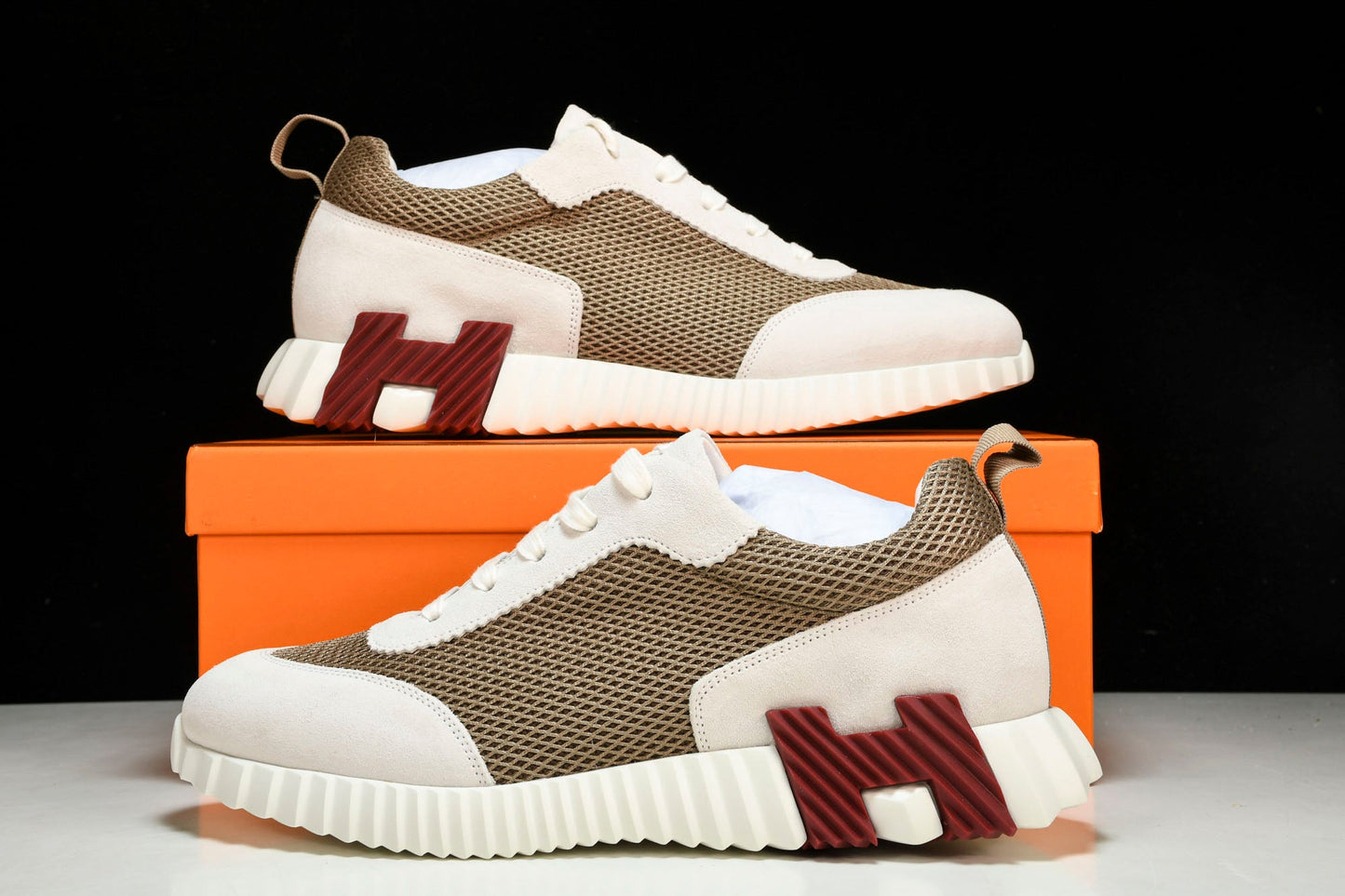 Нermès Bouncing Sneaker 'Beige Argile Blanc'