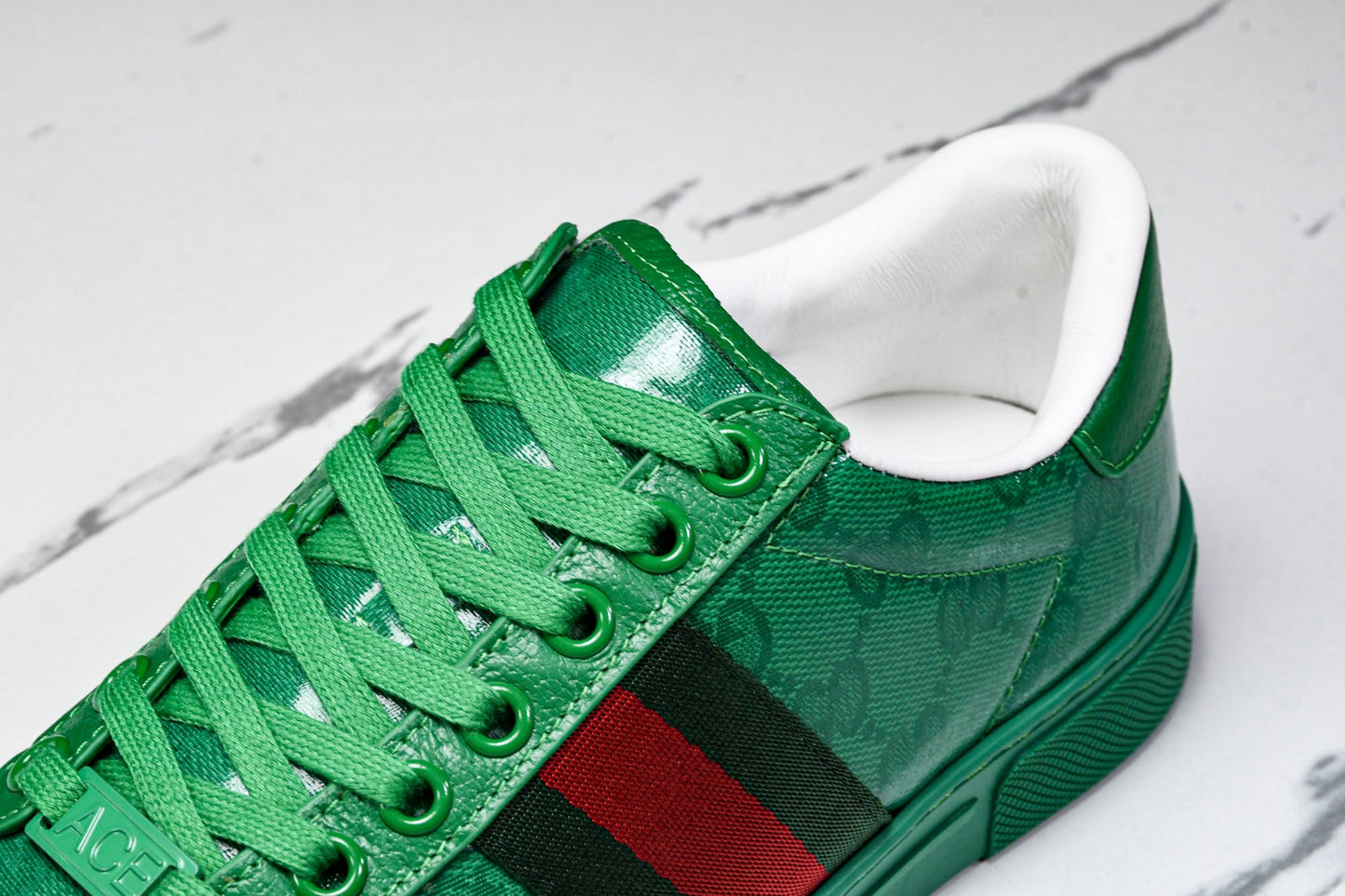 Guссi Ace Web 'Green Monogram'