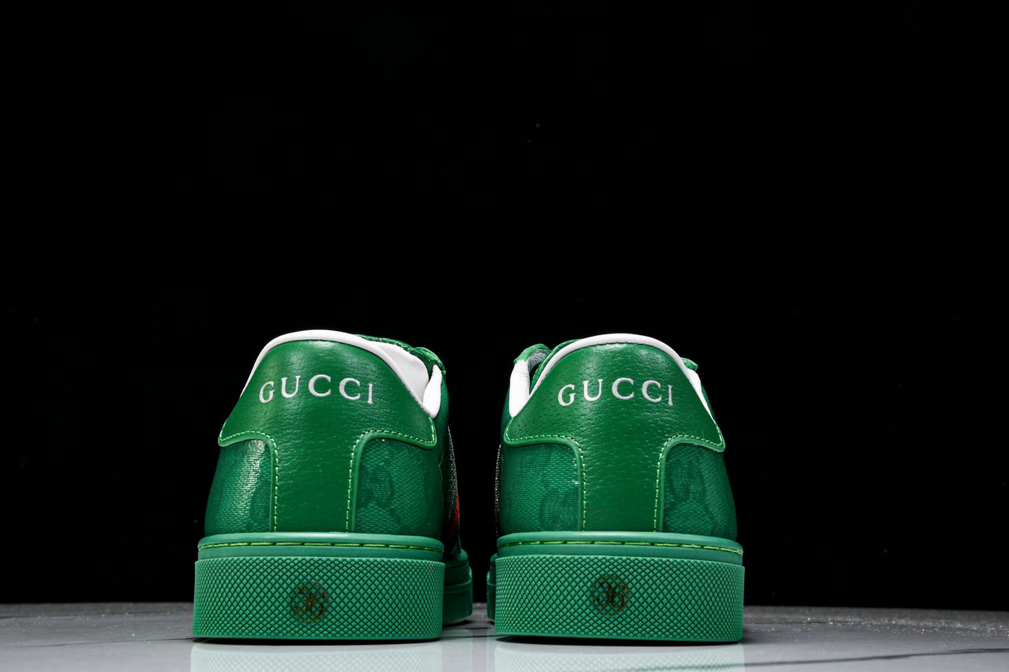 Guссi Ace Web 'Green Monogram'