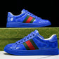 Guссi Ace Web 'Blue Monogram'