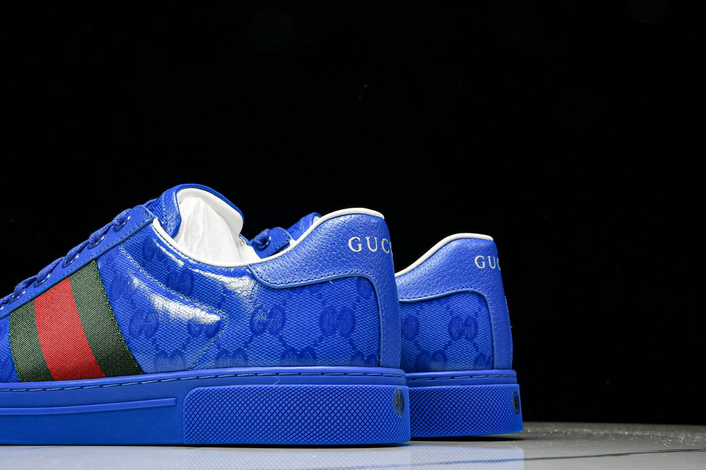 Guссi Ace Web 'Blue Monogram'