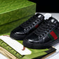 Guссi Ace Web 'Glossy Black Monogram'