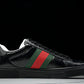 Guссi Ace Web 'Glossy Black Monogram'