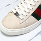 Guссi Ace Web 'Embossed Beige Monogram'