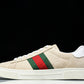 Guссi Ace Web 'Embossed Beige Monogram'