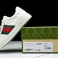 Guссi Ace Web 'Embossed White Monogram'