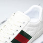 Guссi Ace Web 'Embossed White Monogram'