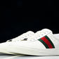Guссi Ace Web 'Embossed White Monogram'