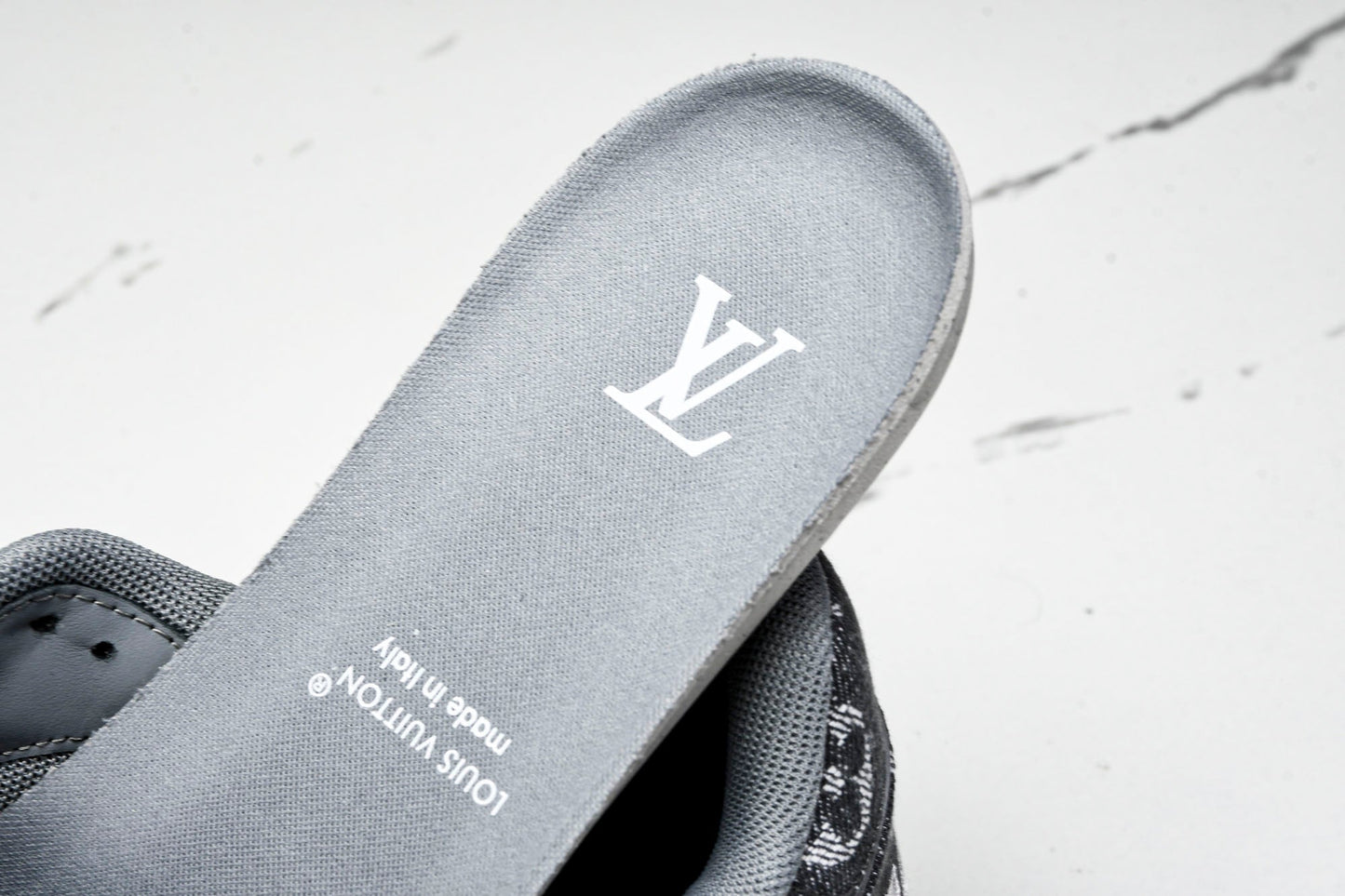 Louis Vuittоп Trainer Low Velcro Strap 'Monogram Denim Grey'