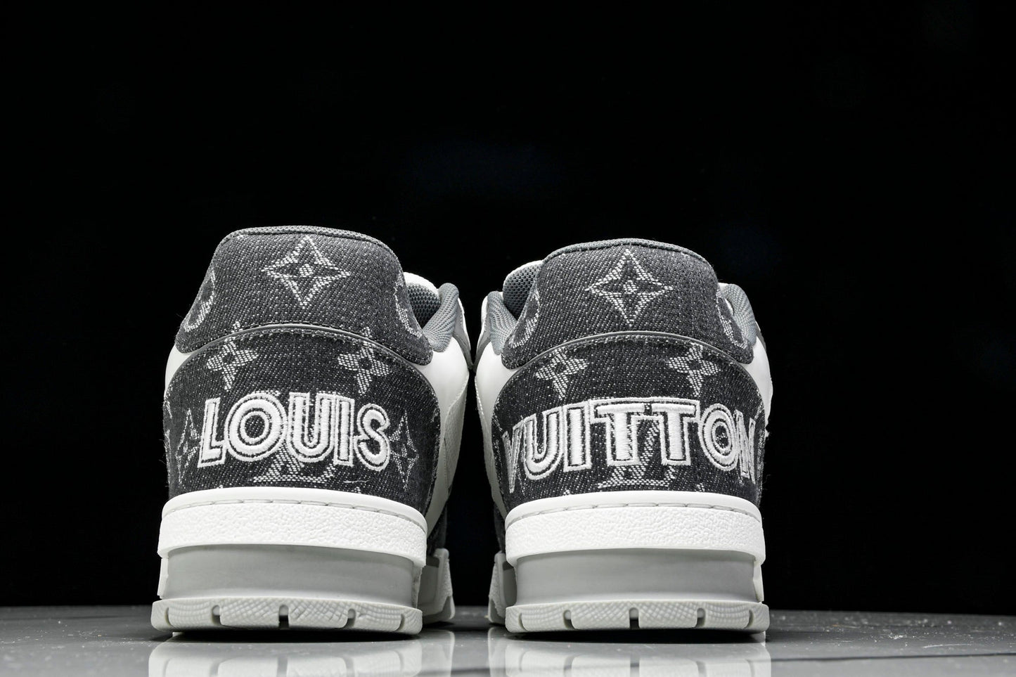 Louis Vuittоп Trainer Low Velcro Strap 'Monogram Denim Grey'